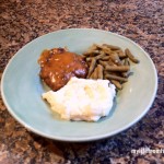 Salisbury steak with rich mushroom gravy ready to serve