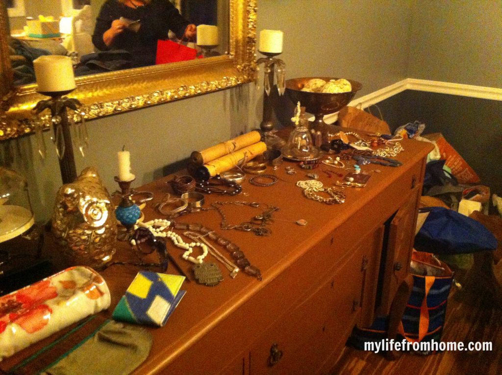 Jewelry table at the swap
