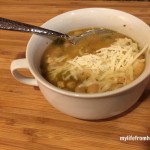 Finished white chicken chilli served warm in a bowl