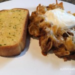 Golden baked chilli mac casserole fresh from the oven