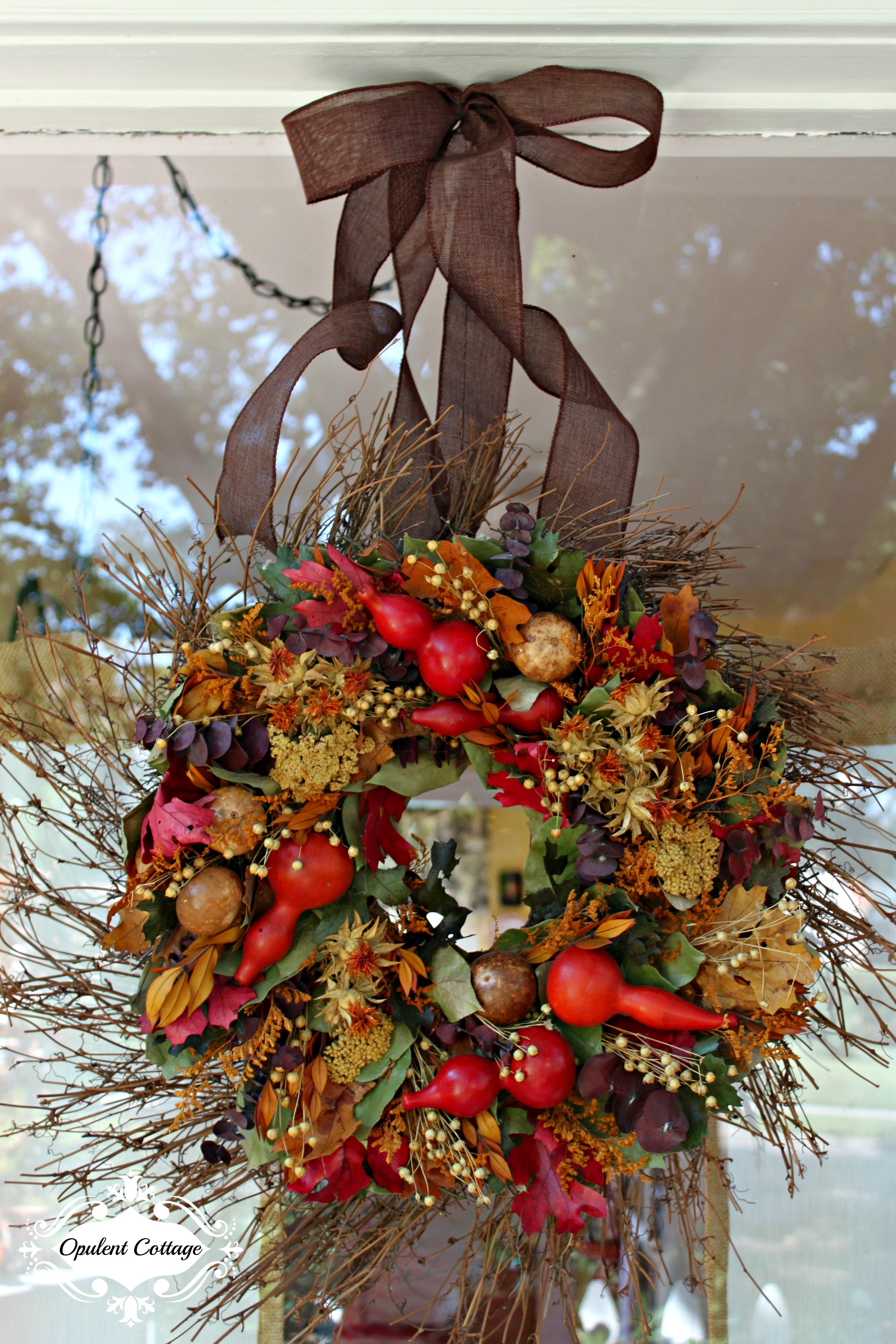 Colorful fall wreath