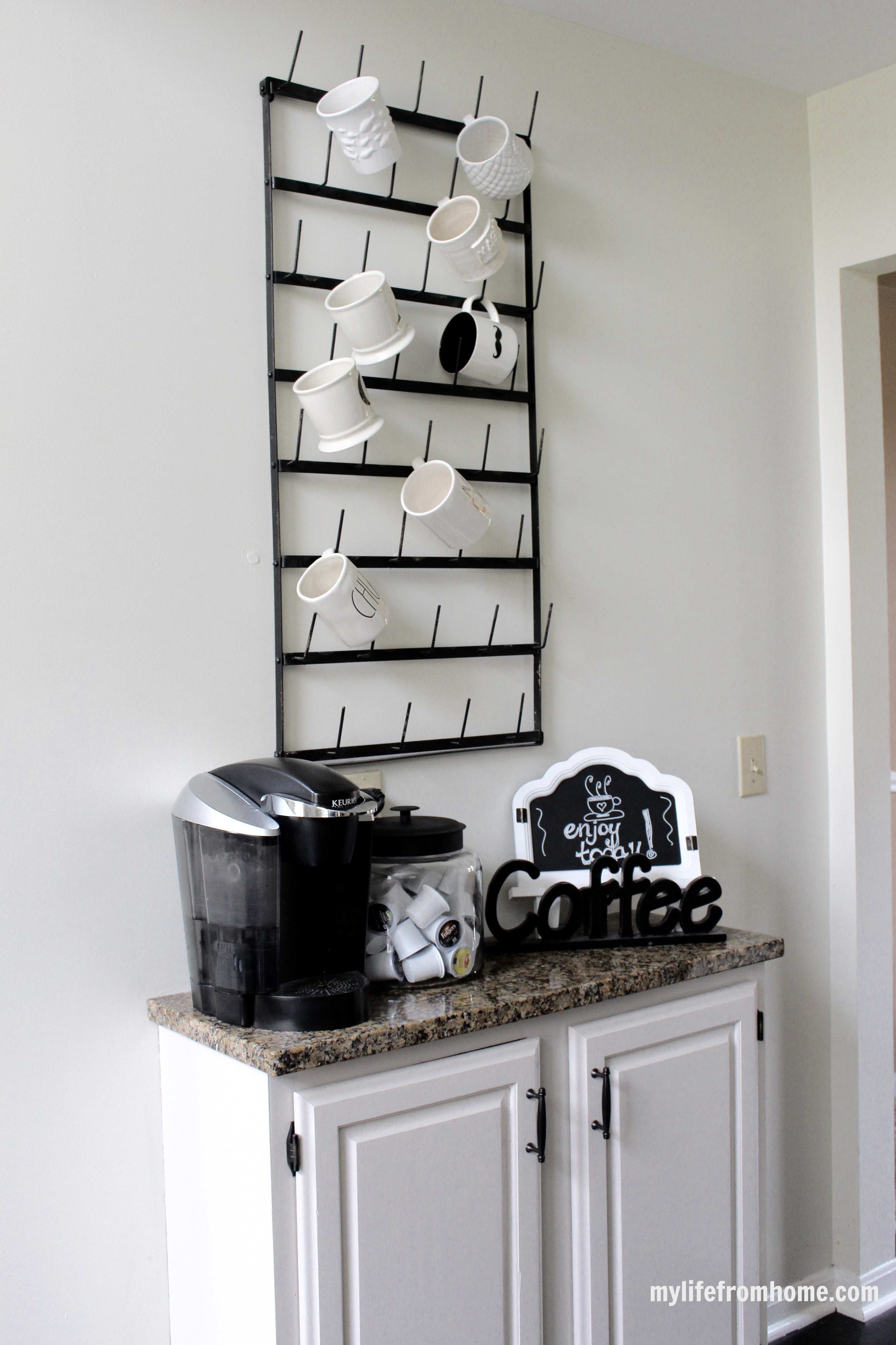 Coffee Bar Station by www.whitecottagehomeandliving.com