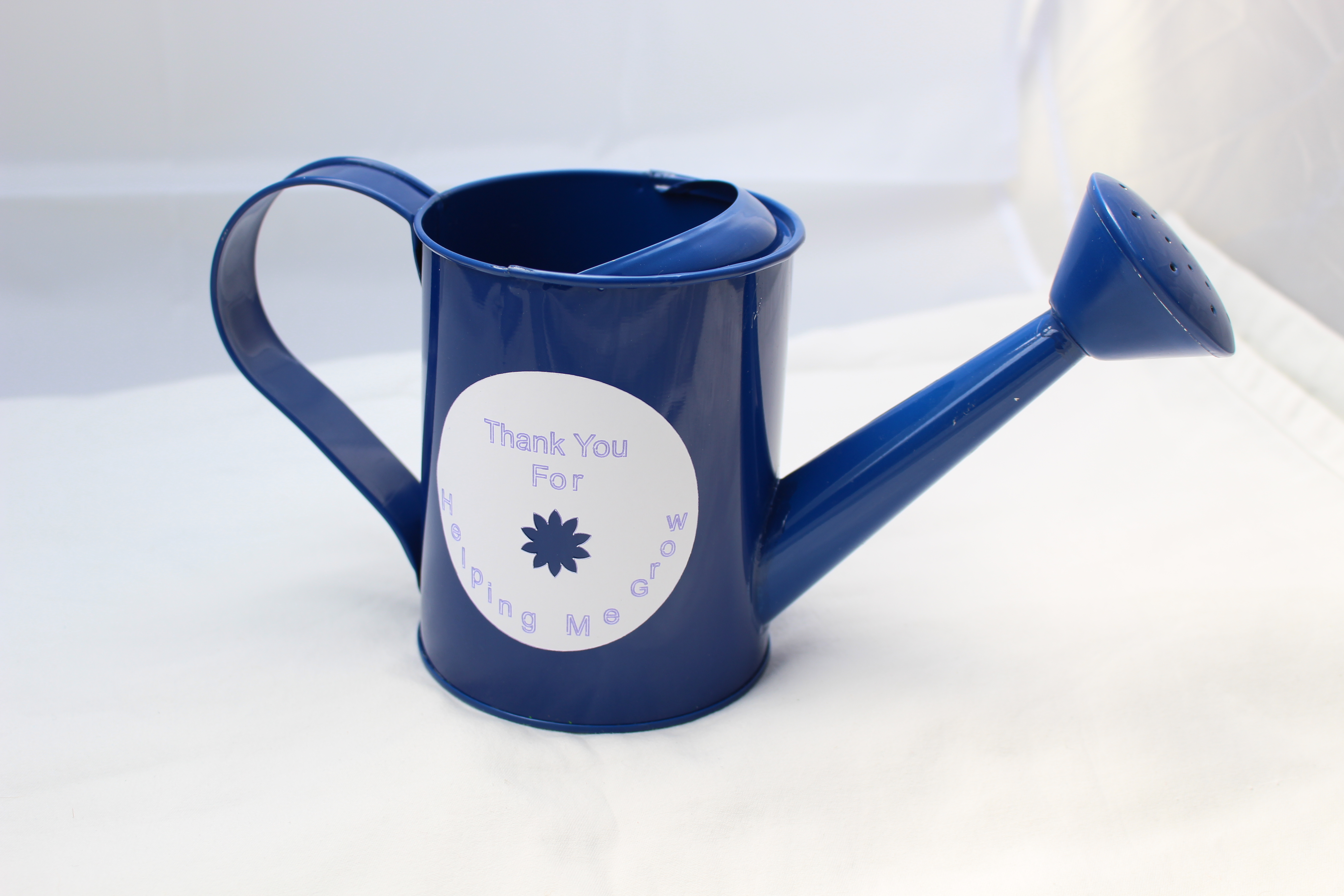 Thank you For Helping Me Grow Sticker on Watering Can by www.whitecottagehomeandliving.com