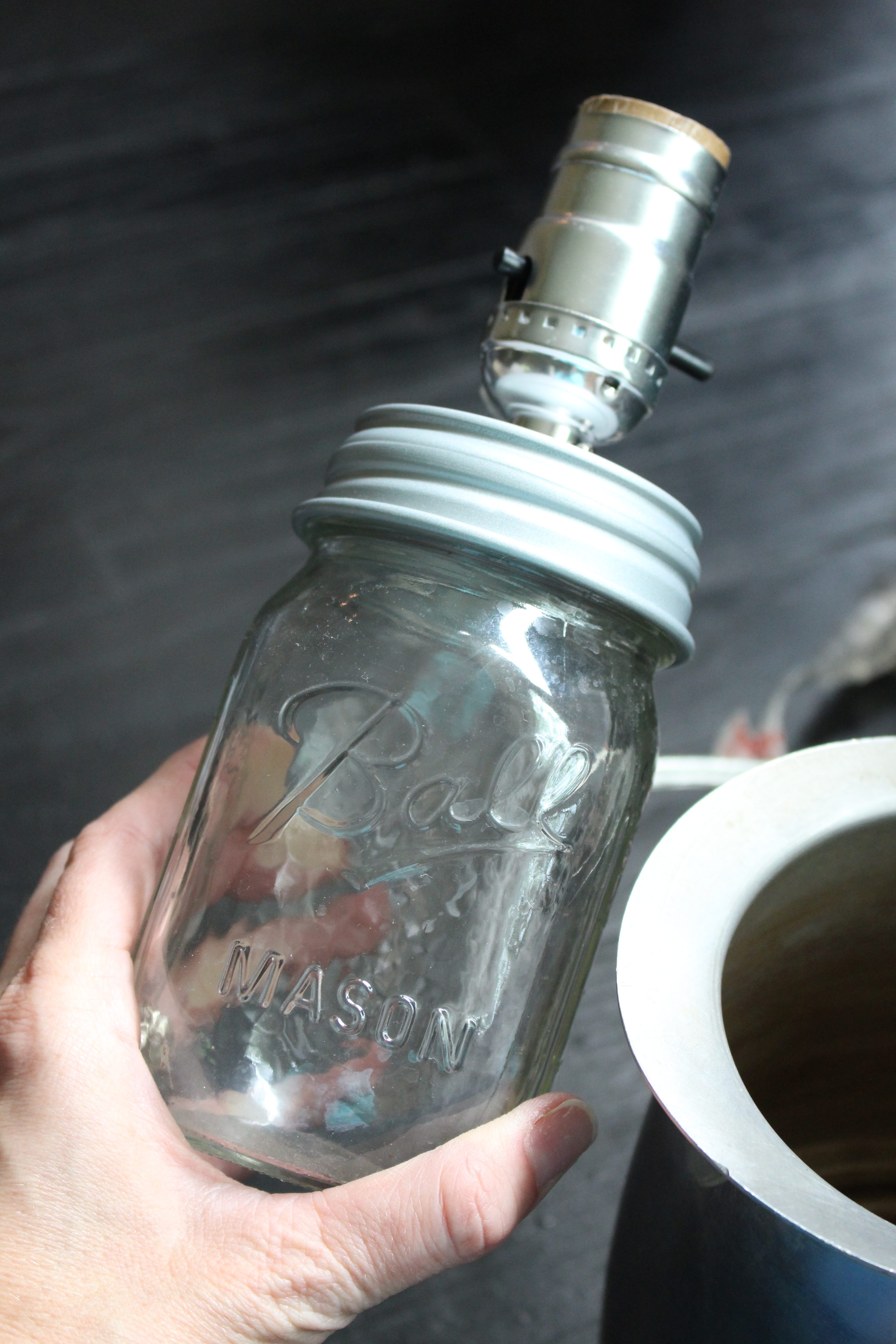 DIY Coffee Pot Lamp for the Monthly Create and Share Challenge by www.whitecottagehomeandliving.com