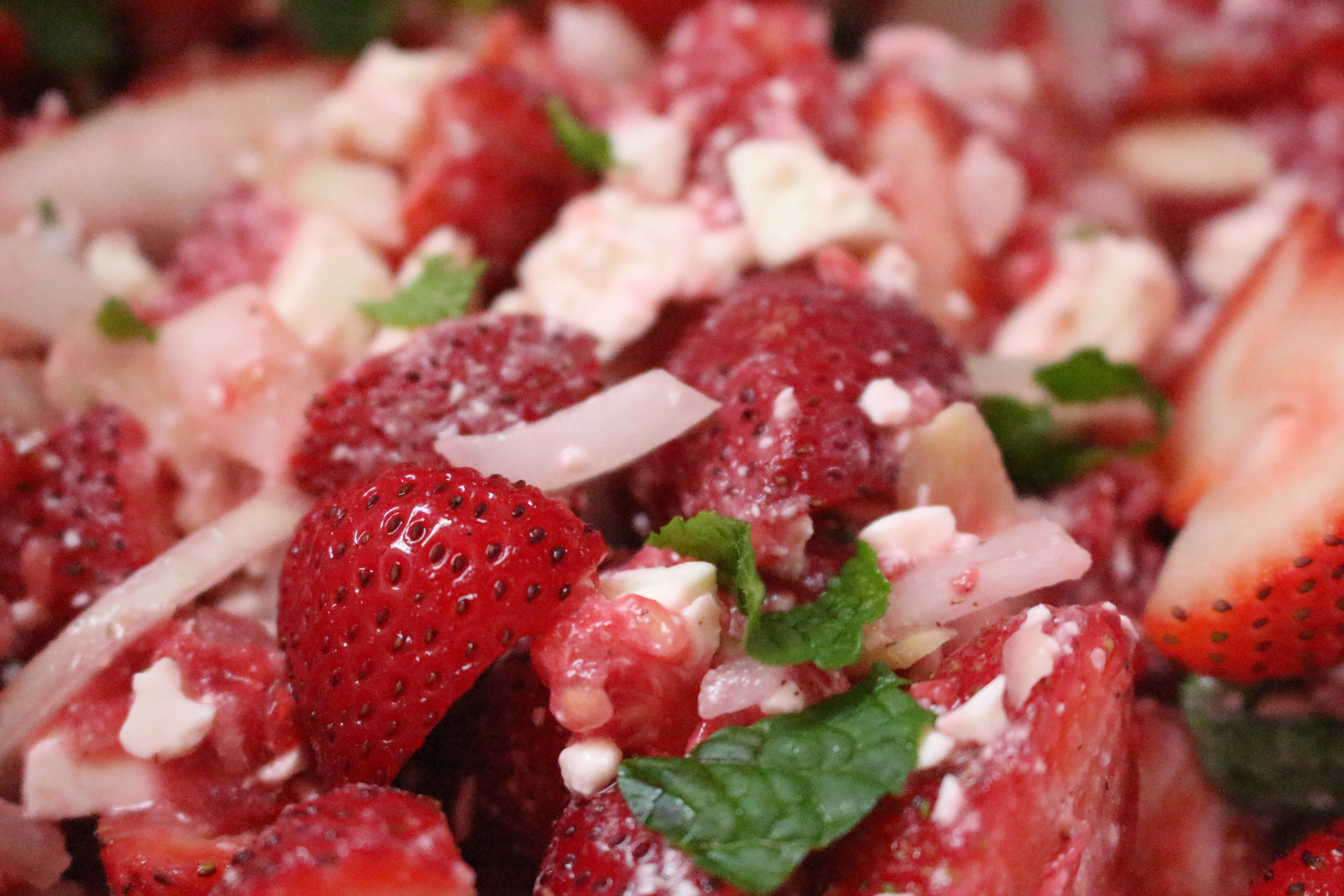 Strawberry Onion Feta Salad by www.whitecottagehomeandliving.com