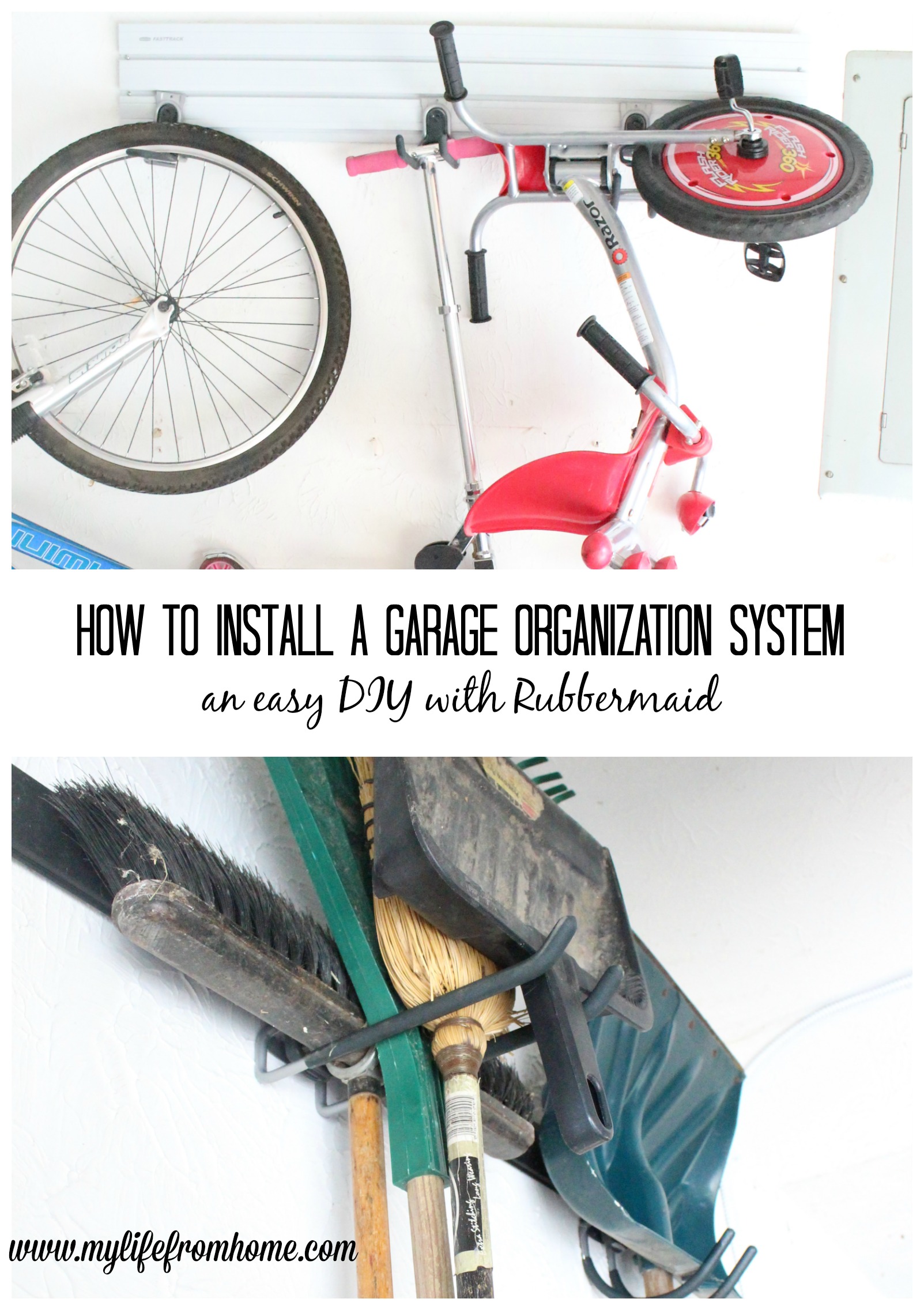 How to Install a Garage Organization System by Rubbermaid garage organization Rubbermaid garage system organizing your garage garage clean up