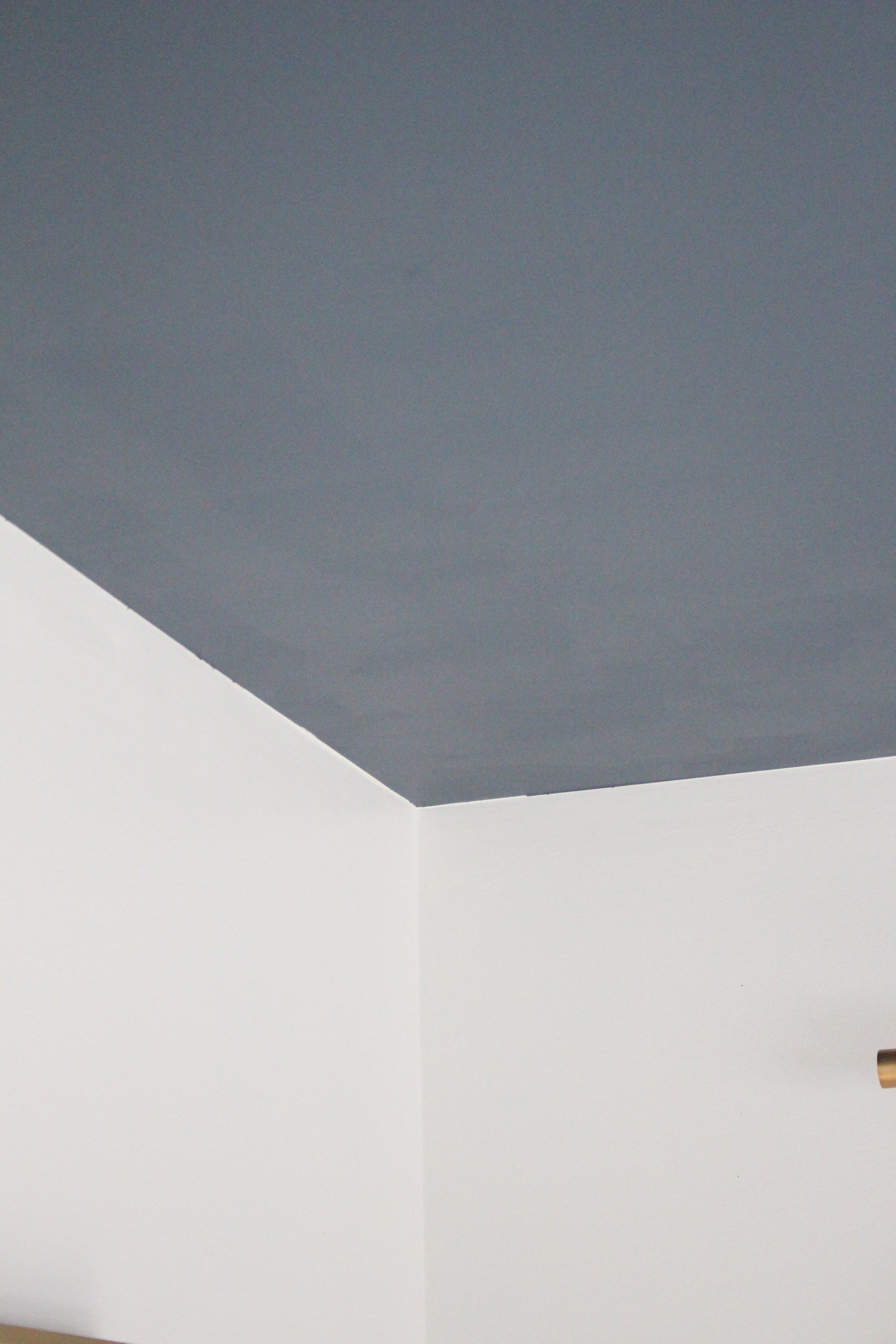 Painted ceiling- modern bedroom space- paint- ceiling painted