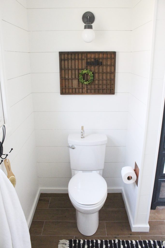 Master Bathroom Renovation- How to achieve a farmhouse style bathroom- farmhouse style- bathroom- remodeled bathroom- farmhouse bathroom- cement tile- copper accents- farmhouse style- bathroom update- bathroom reveal- bath
