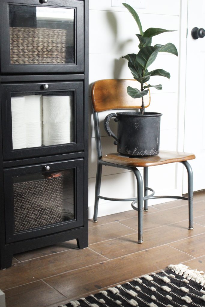 Master Bathroom Renovation- How to achieve a farmhouse style bathroom- farmhouse style- bathroom- remodeled bathroom- farmhouse bathroom- cement tile- copper accents- farmhouse style- bathroom update- bathroom reveal- bath