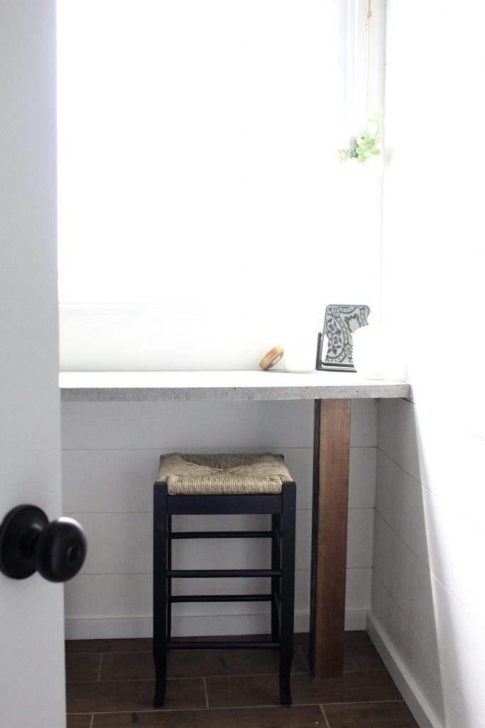 Master Bathroom Renovation- How to achieve a farmhouse style bathroom- farmhouse style- bathroom- remodeled bathroom- farmhouse bathroom- cement tile- copper accents- farmhouse style- bathroom update- bathroom reveal- bath