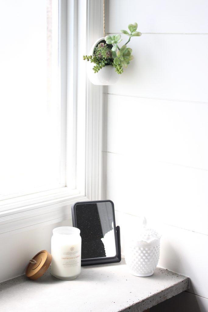 Master Bathroom Renovation- How to achieve a farmhouse style bathroom- farmhouse style- bathroom- remodeled bathroom- farmhouse bathroom- cement tile- copper accents- farmhouse style- bathroom update- bathroom reveal- bath