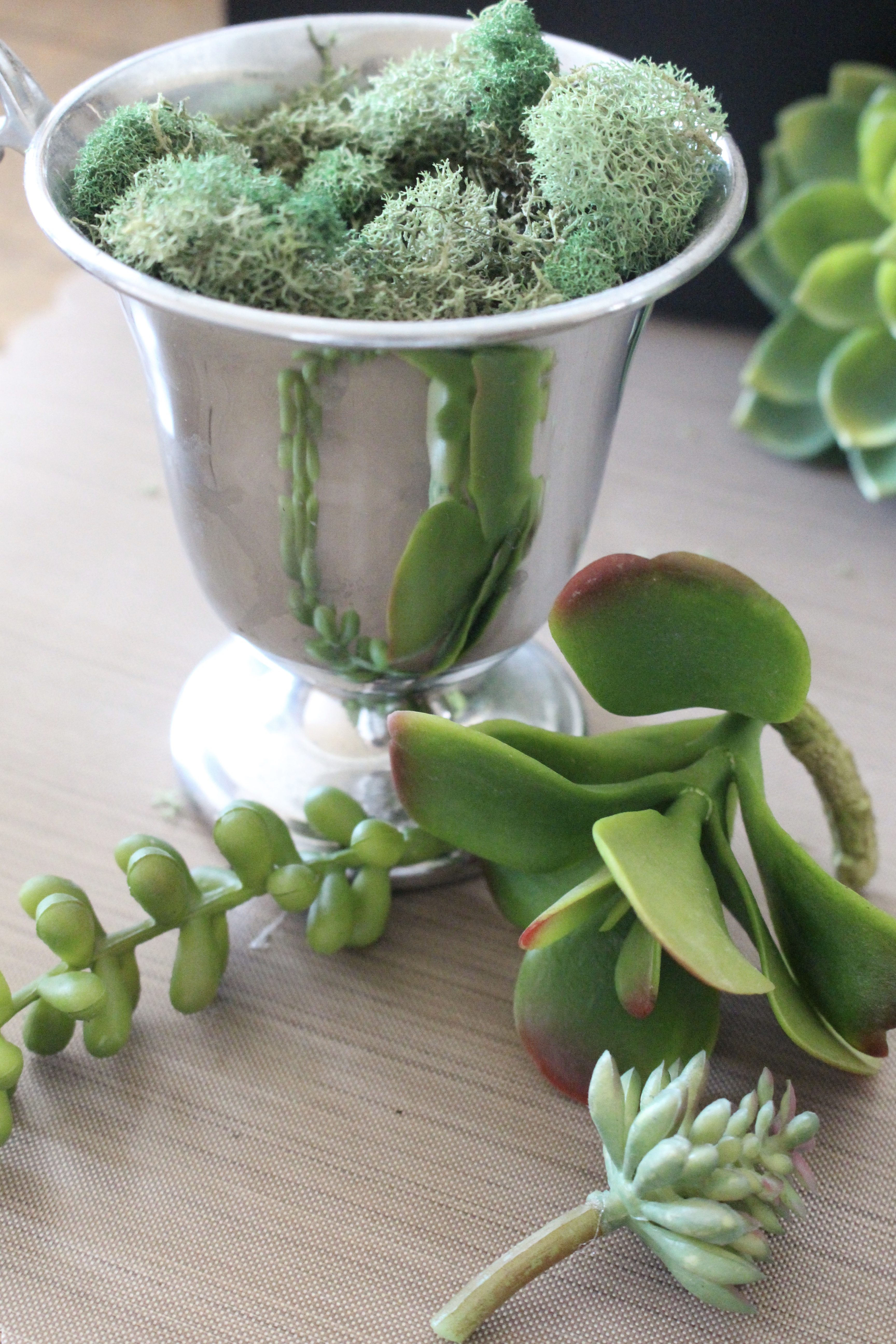 how to make- mini- succulent- arrangements- home decor- gardens- planters- floral- silk- faux- succulents- pots- spring- vintage