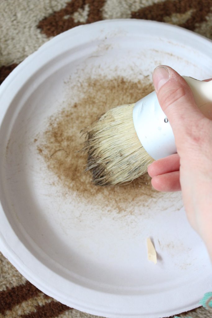 Amy Howard Paint- painting furniture- one step paint- how to age a piece of furniture- dark wax- painted table- green side table- how to wax furniture