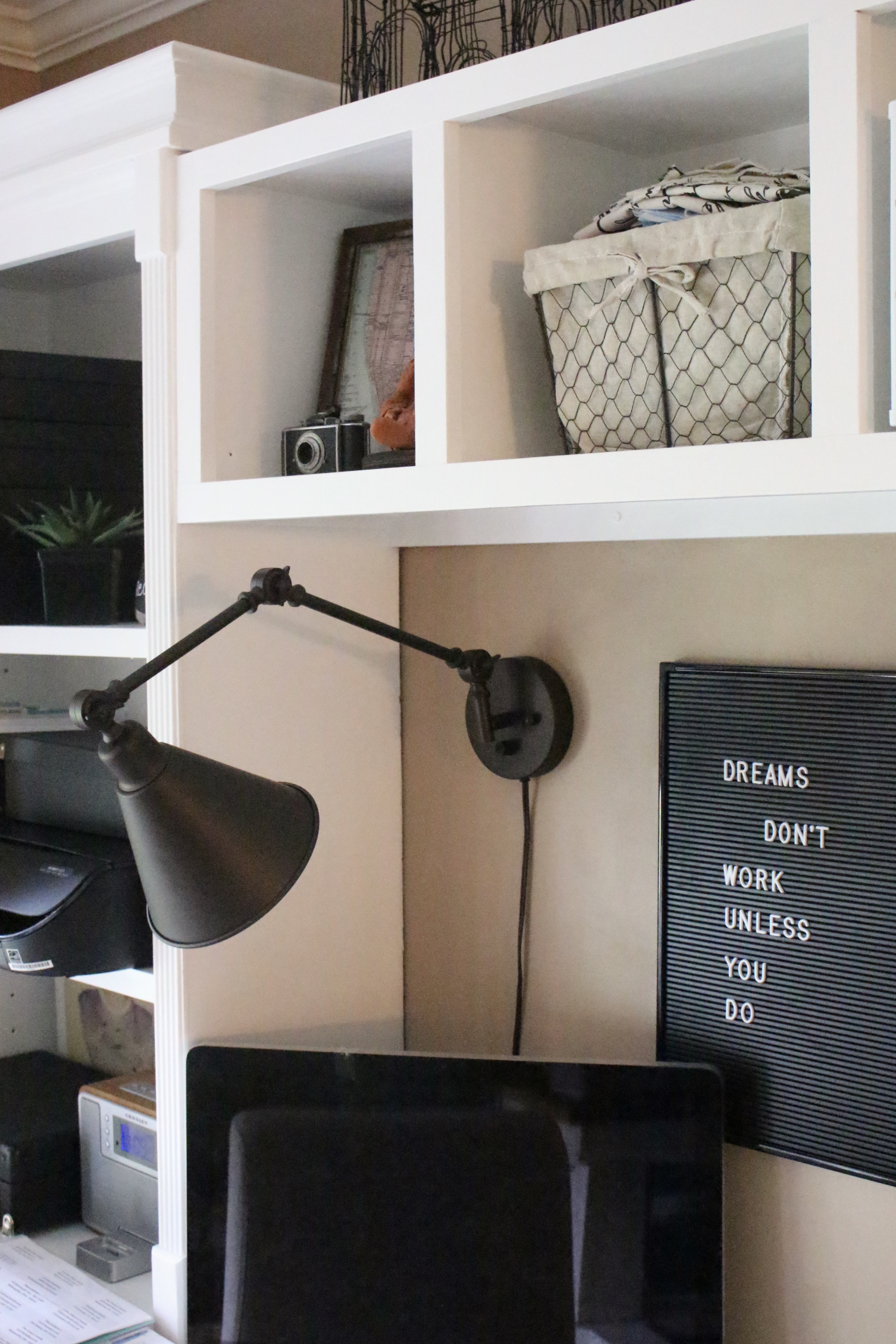 Lighting options for my home office space- industrial lighting- wrought iron lighting- lamps- lighting- lighting for an office- Lamps Plus- one room challenge- orc- home office- craft room- renovation