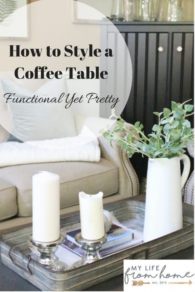 How to Style a Coffee Table- functional yet pretty- coffee table- styling- home decor- fall decor- seasonal- living rooms- home design- home decorating- fall- farmhouse style