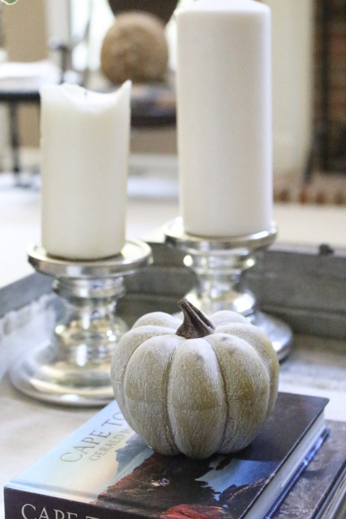 How to Style a Coffee Table- coffee table styling ideas- home decor- fall- seasonal coffee table- decor- home design- DIY- Do it Yourself Projects- tips on styling- coffee table- seasonal decor- pumpkins- faux pumpkins