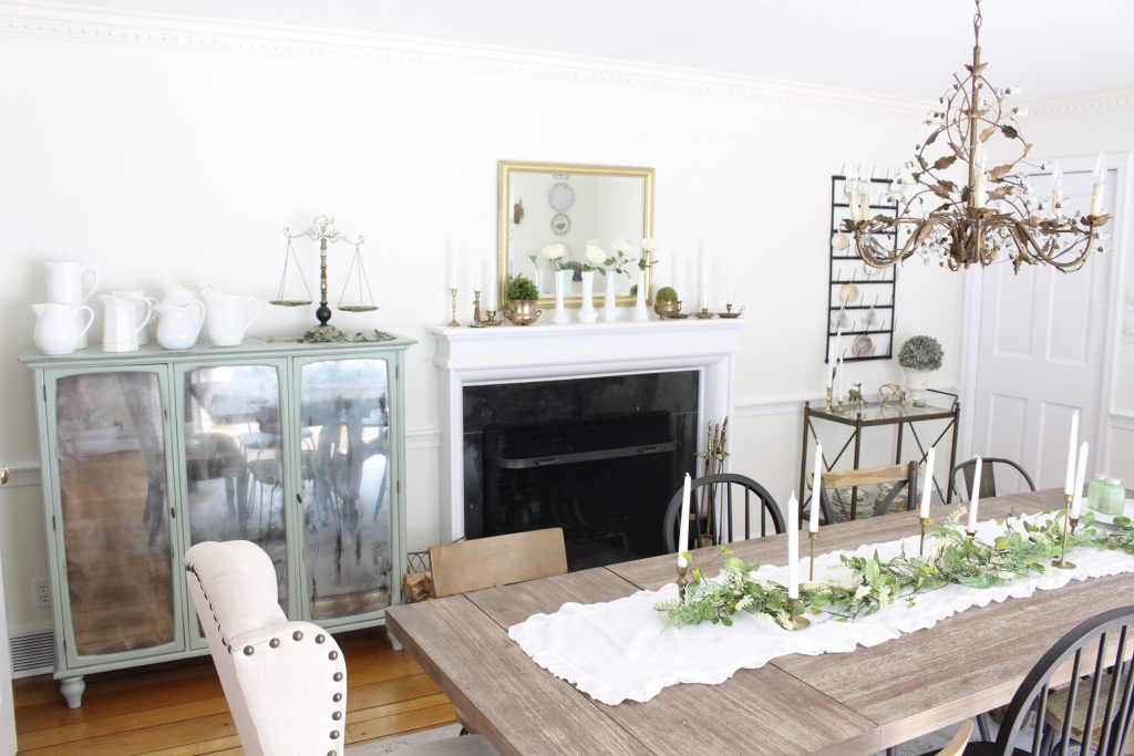 Dining Room Hutch Cabinet Gets Green Paint and a Makeover | My Life ...