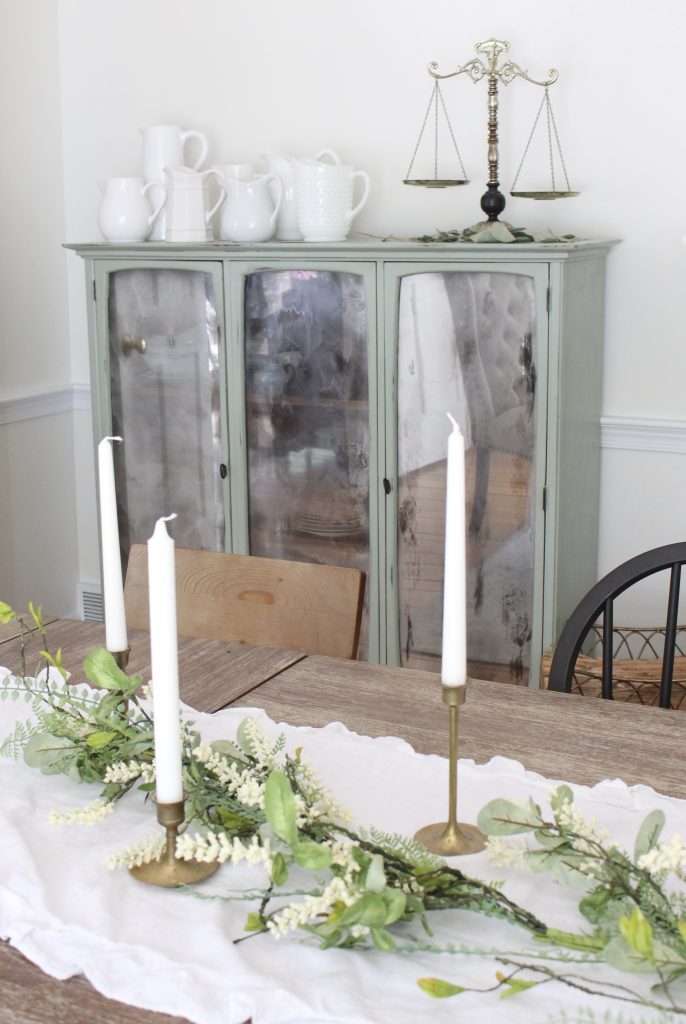 Dining Room Hutch Cabinet Gets Green Paint and a Makeover | My Life ...