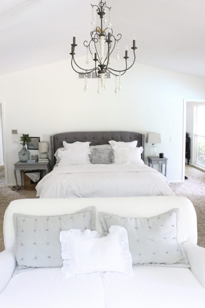 A light & Airy summer- bedroom- bedroom decor- bedroom ideas- bedroom decorating- master bedroom decor- home design- room design- painted furniture- shabby chic interior- design- white decorating ideas