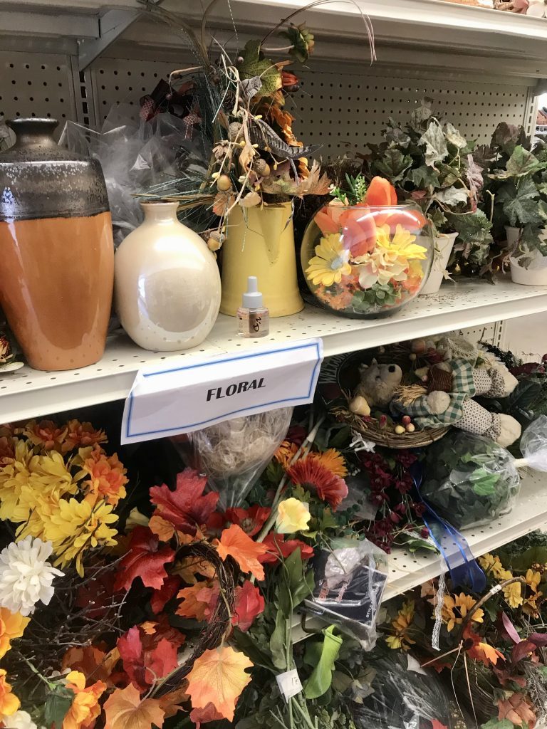 thrifting faux florals