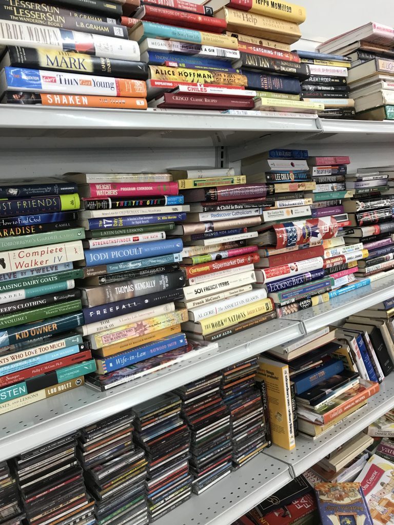a selection of old used books