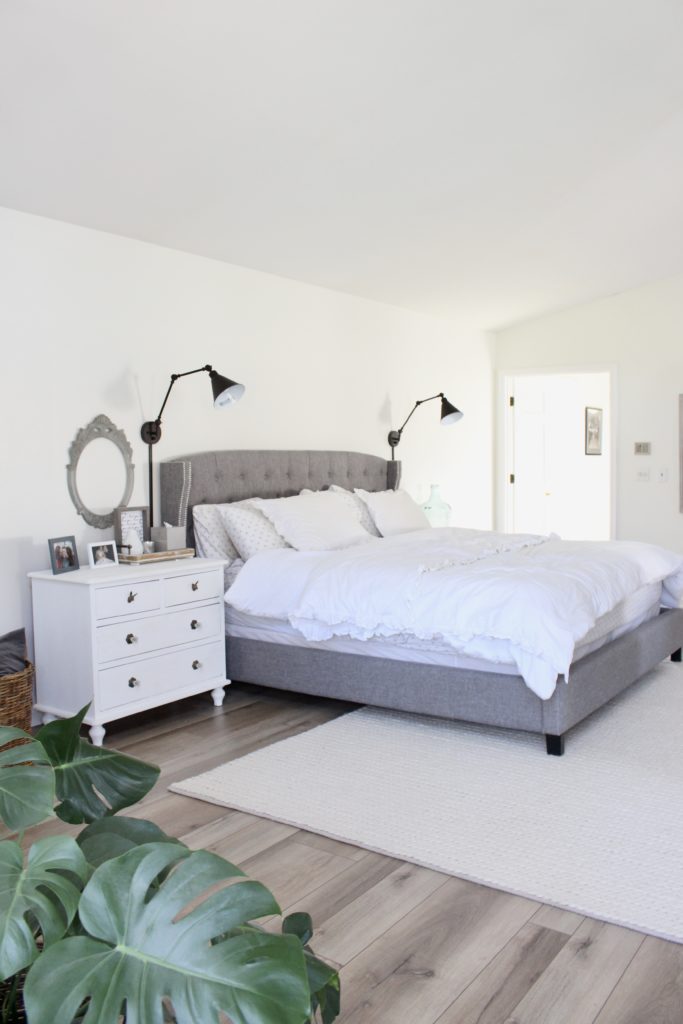 Bright and airy master bedroom reveal