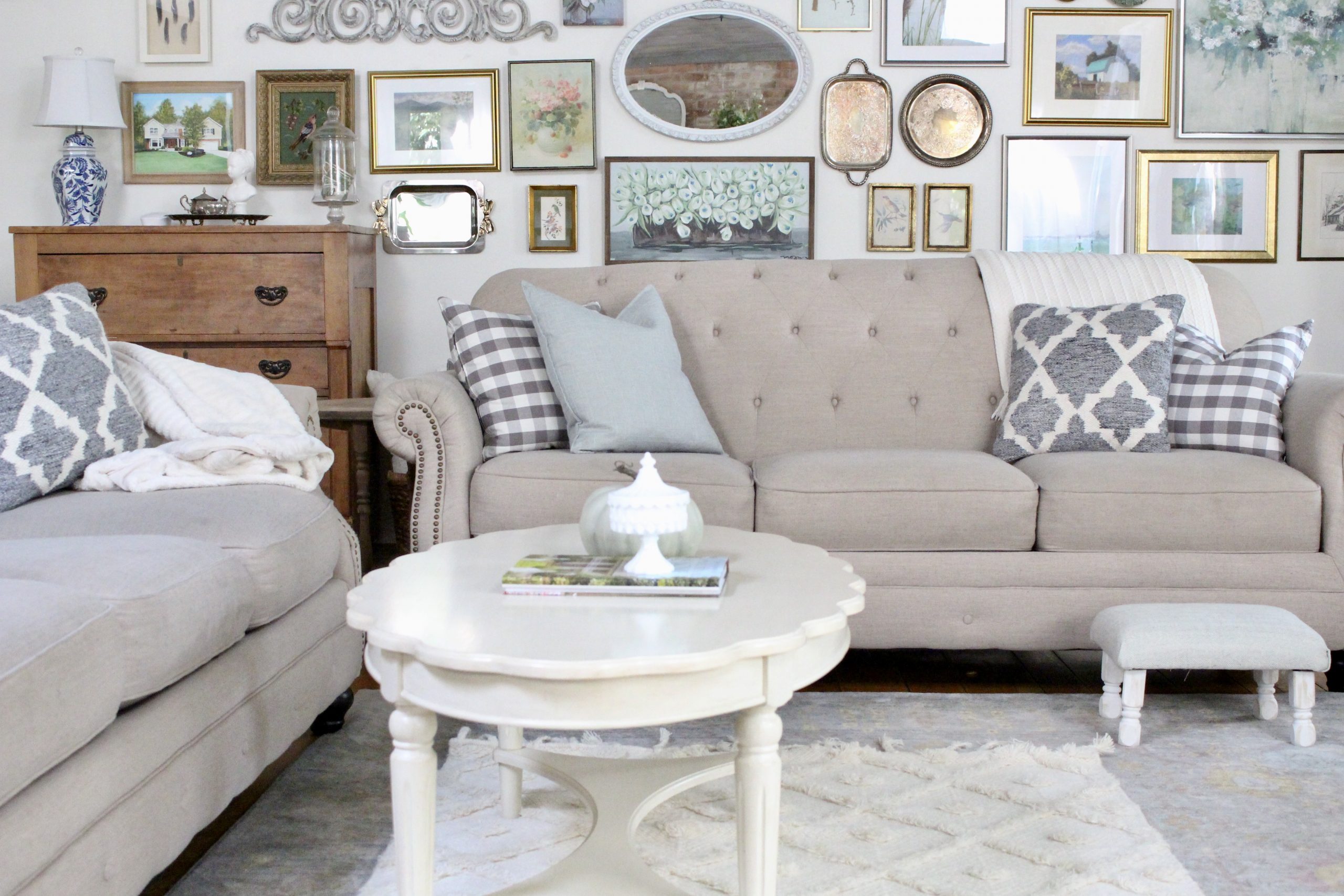 Fall Family Room Tour with Textures and Cozy details~ White Cottage Home & Living