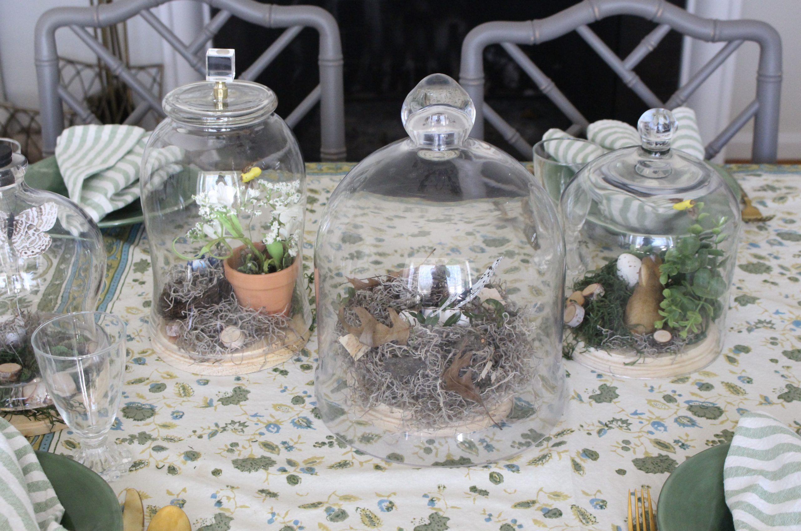 Glass Cloche Spring Vignettes~ White Cottage Home & Living
