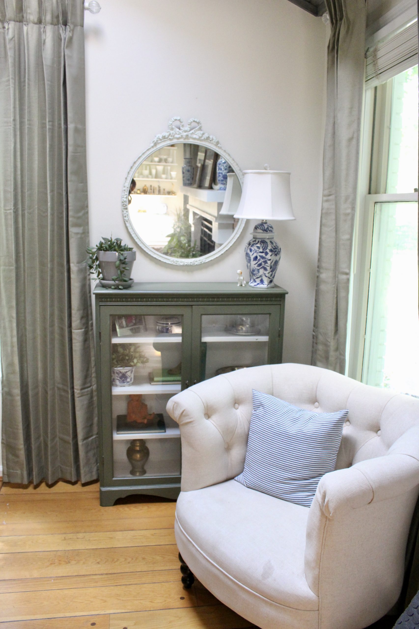 Antique Cabinet Gets a Makeover with Green Fusion Paint