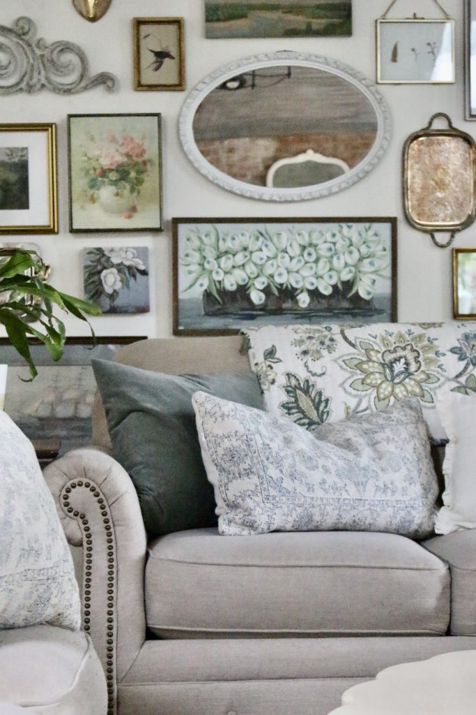 Early Fall Family Room Refresh with Blue and Green Decor