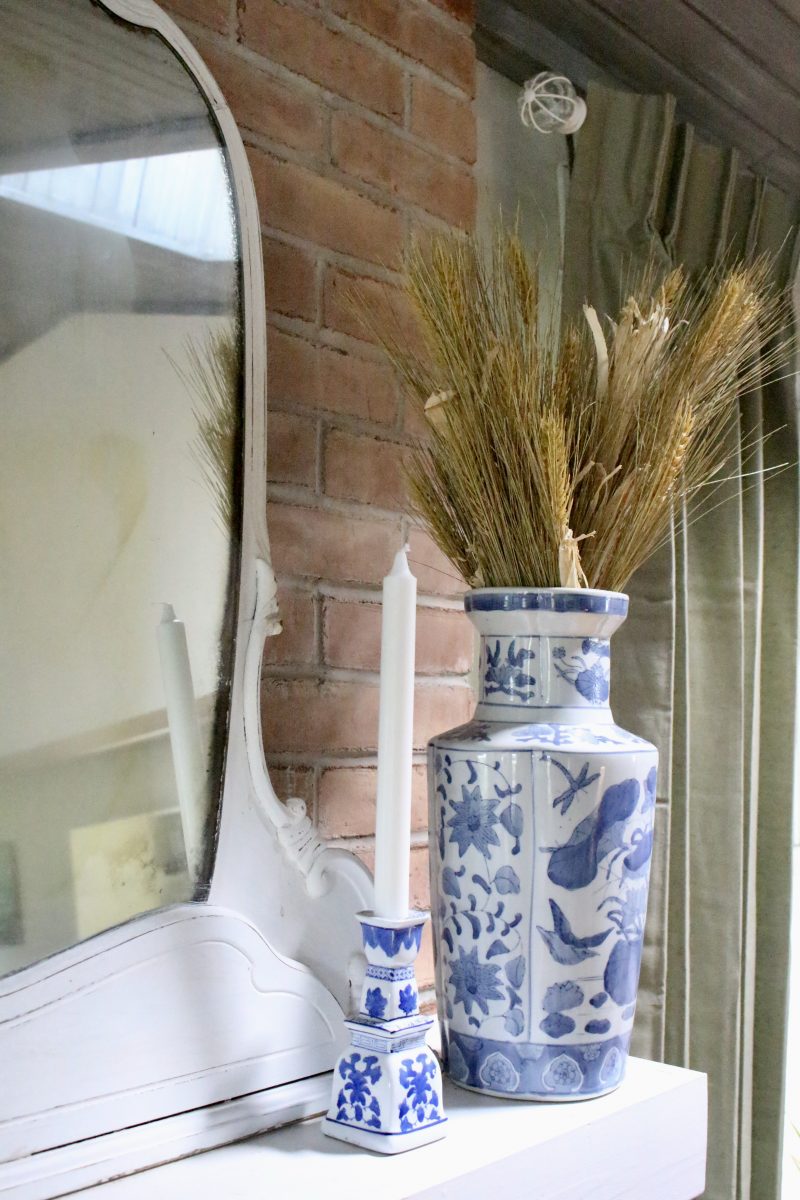 Early Fall Family Room Refresh with Blue and Green Decor