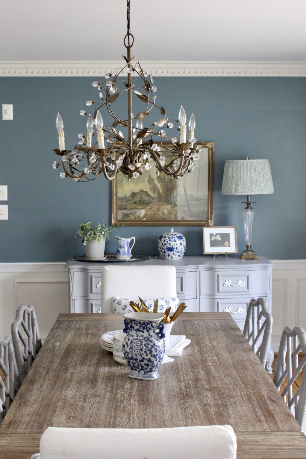 Elegant Blue Dining Room Reveal | My Life From Home