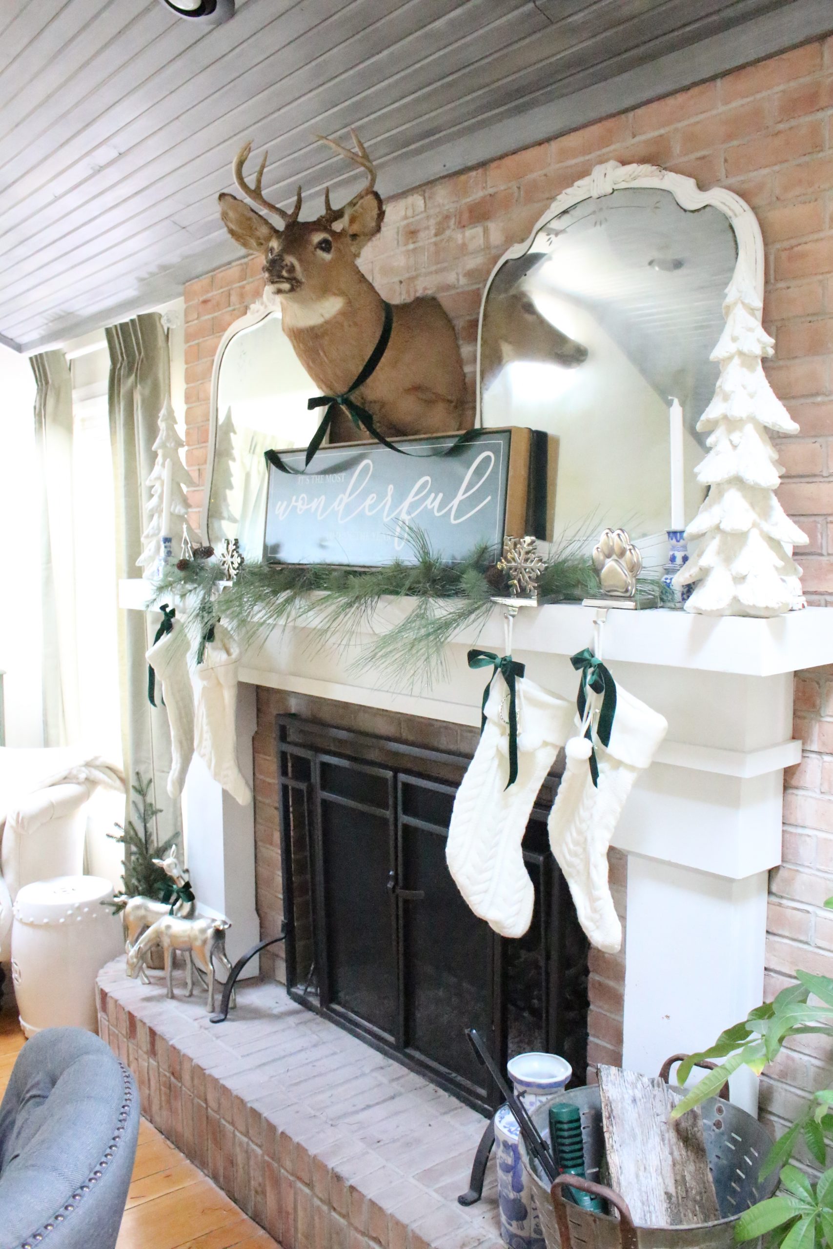 Our Classic & Cozy Christmas Family Room~ White Cottage Home & Living