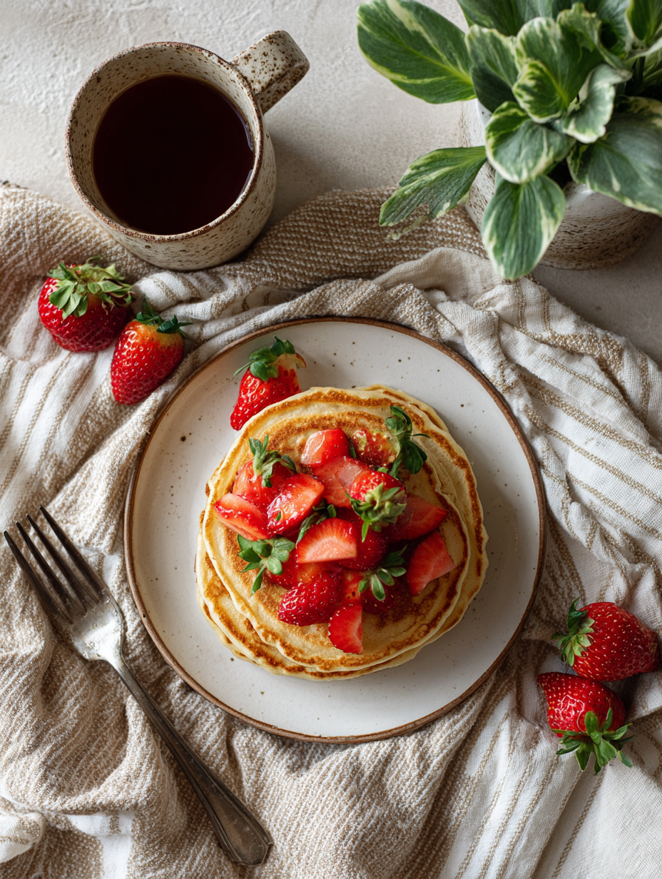 Vegan Strawberry Pancakes