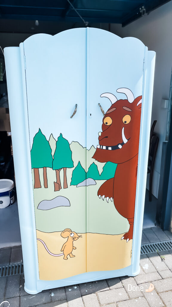 Finished gruffalo wardrobe design