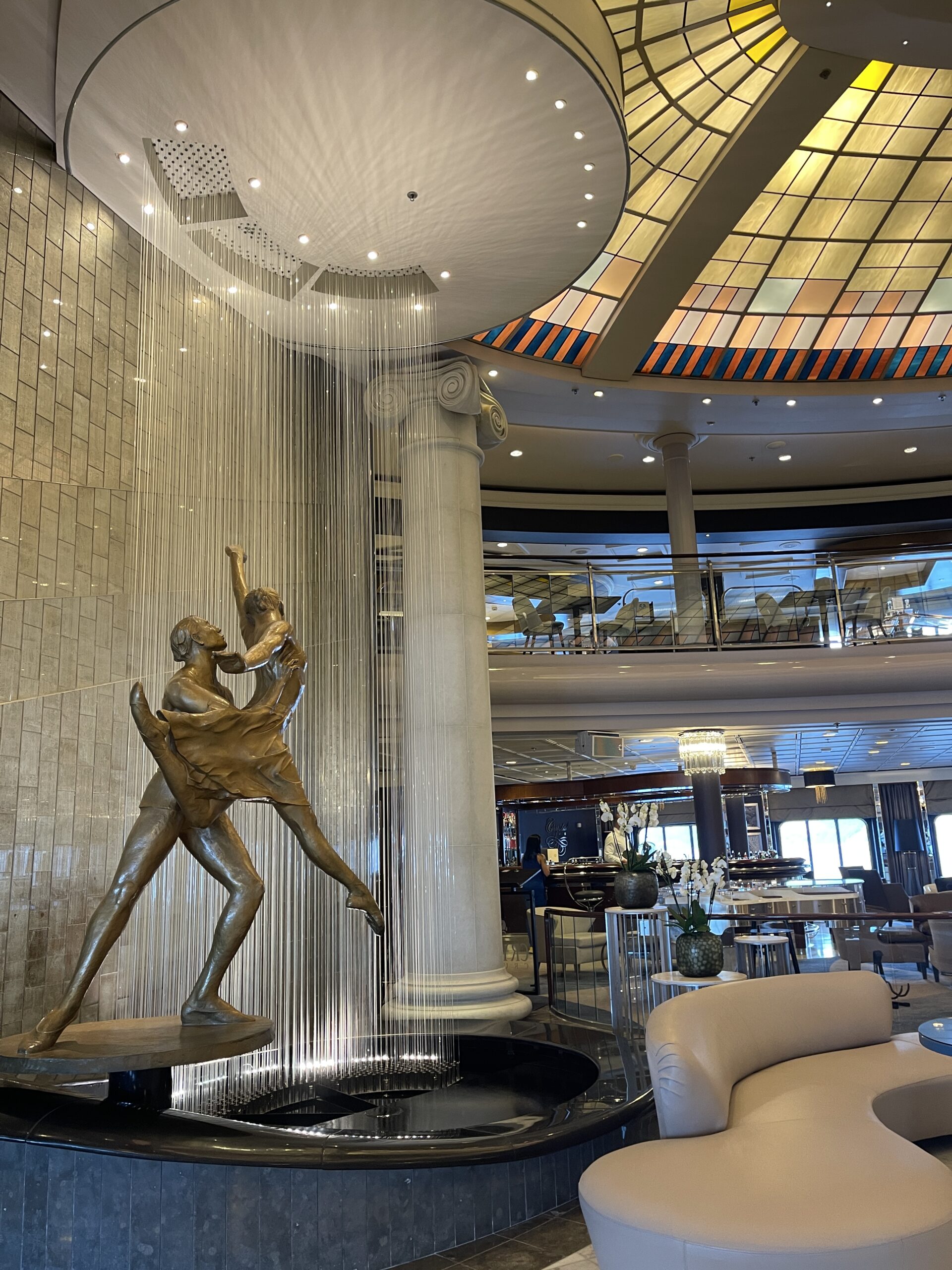 Inside the Crystal Symphony boat lobby