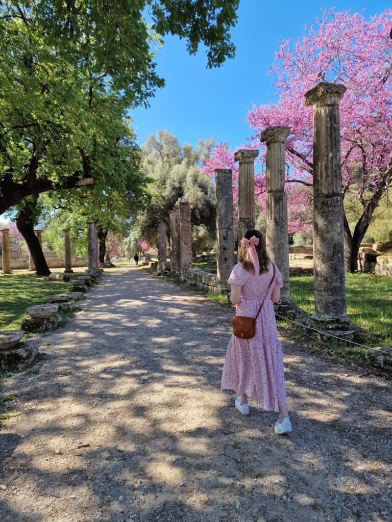 Walking through the ruins of Olympia