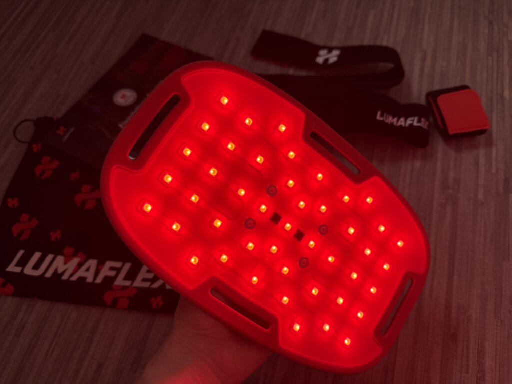 Lumaflex essential red light turned on