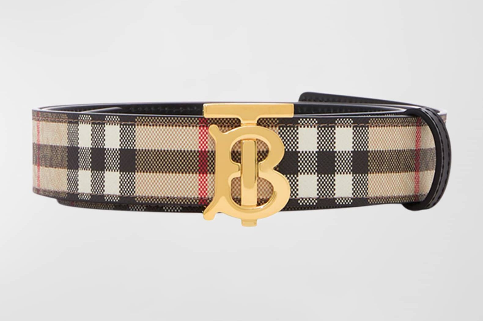 Burberry TB Reversible Belt dupe
