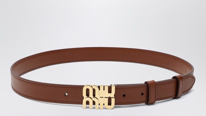 Miu Miu Logo Lettering Belt dupe