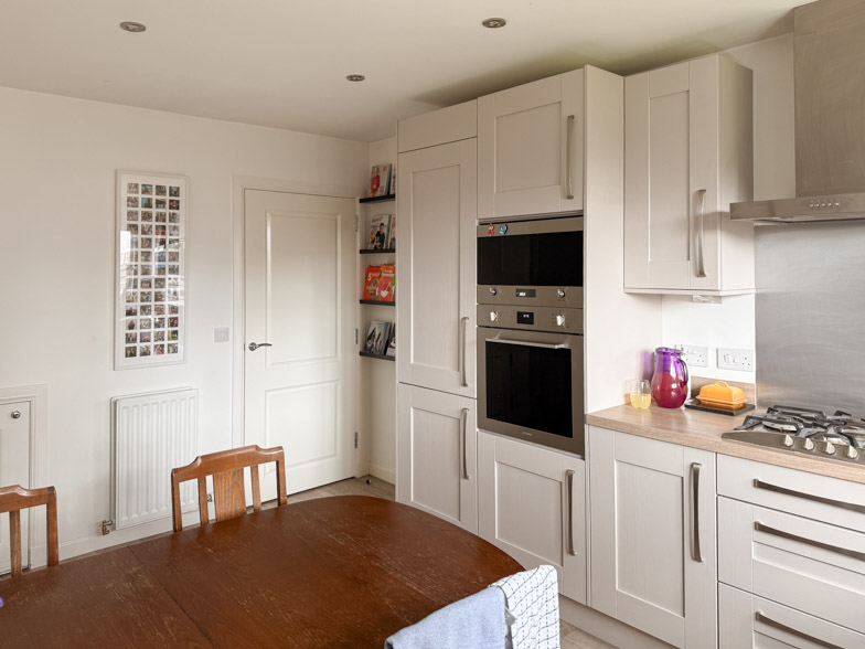 White kitchen before painting