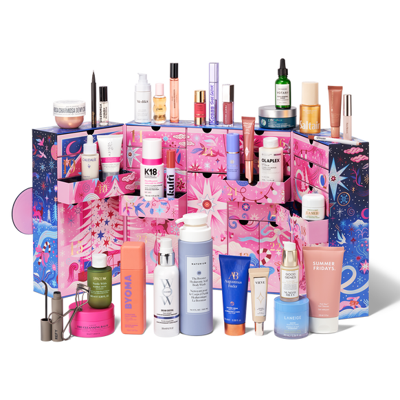 Space NK Beauty Advent Calendar 2026 navy and pink drawers